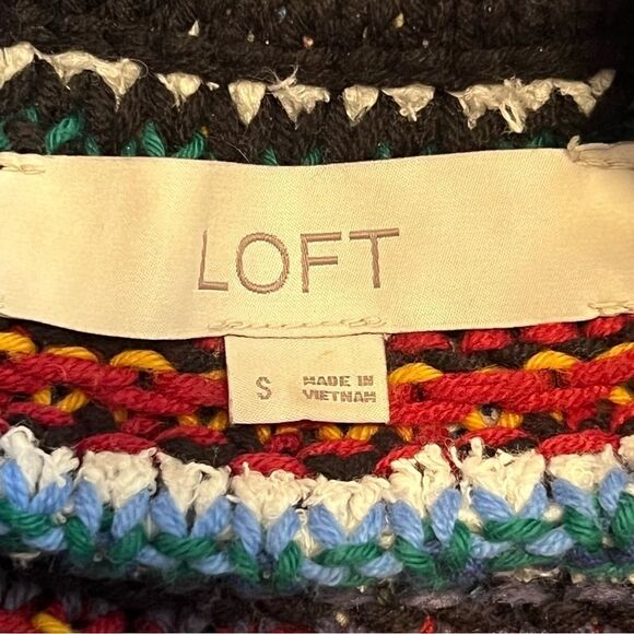 Loft Colorful Striped Sweater. Mock Turtleneck. Sz Small. Great Condition!! - Picture 8 of 12